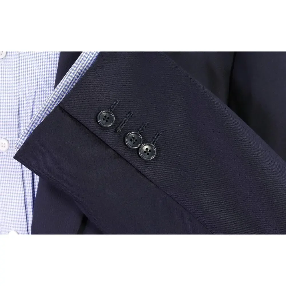 Maus & Hoffman Navy Blue 100% Cashmere 2-Btn Blazer Jacket 44S